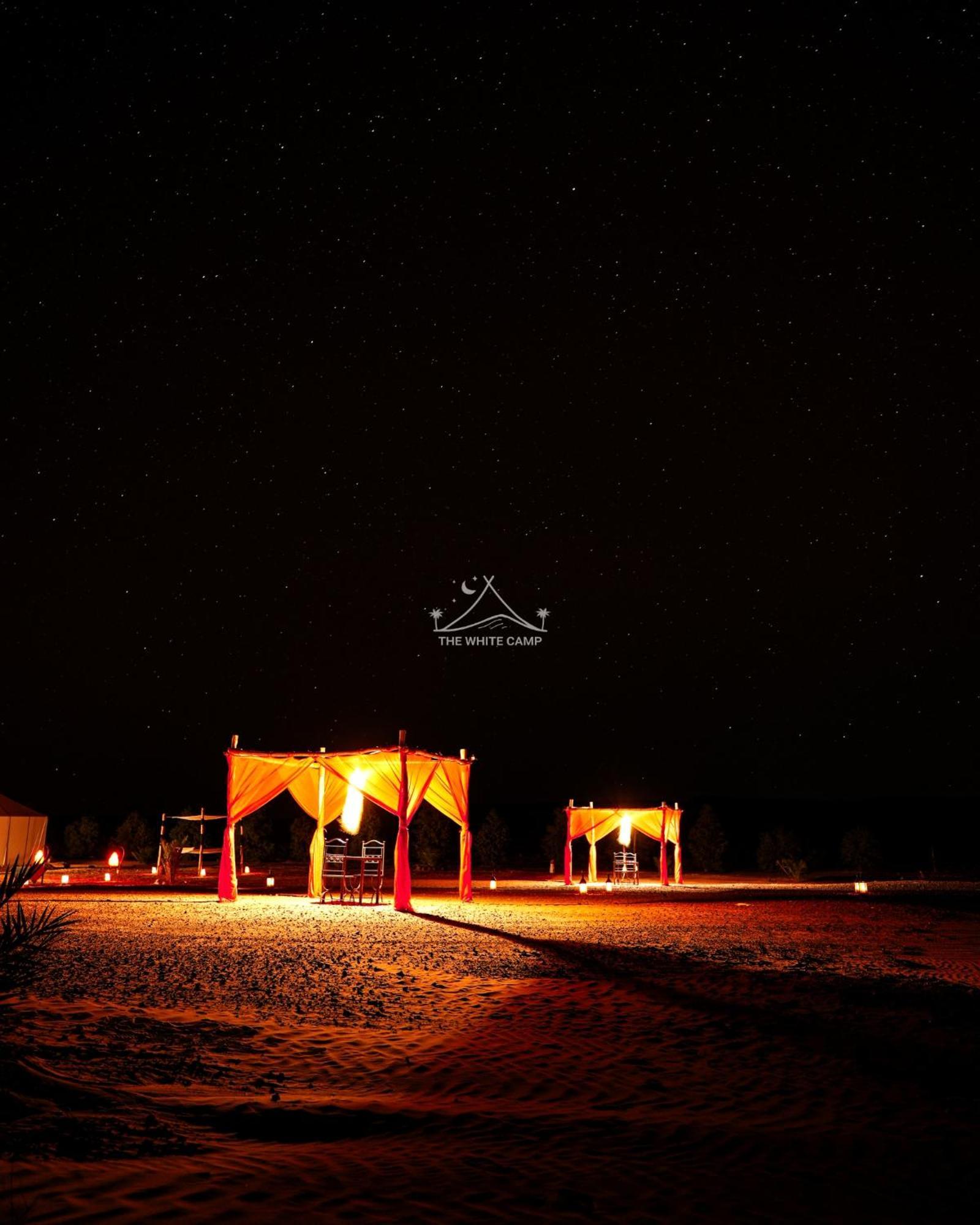 The White Camp - Your Merzouga Luxury Desert Camp & Erg Chebbi Dunes Camel Riding 외부 사진